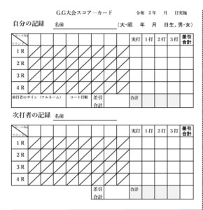 score card